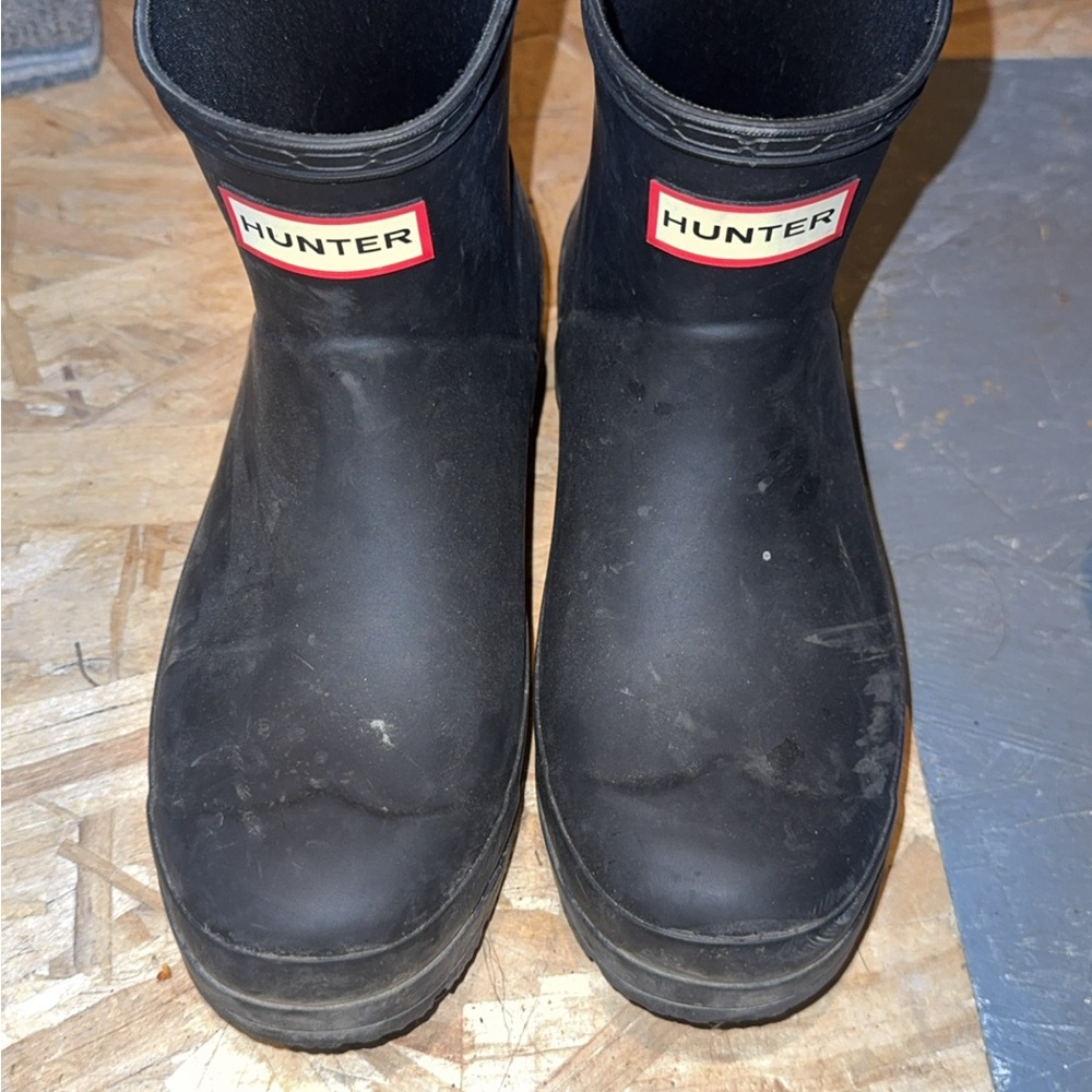 Hunter Black Rubber Rain Boots